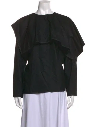 Pre-owned Sofie D'hoore Wool Crew Neck Top In Black