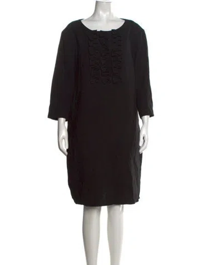 Pre-owned Sofie D'hoore Wool Knee-length Dress In Black