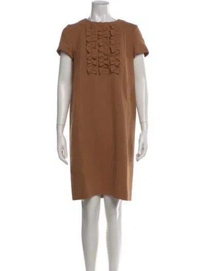 Pre-owned Sofie D'hoore Wool Knee-length Dress In Brown