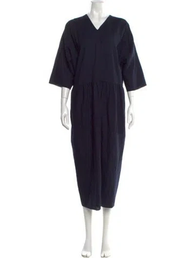 Pre-owned Sofie D'hoore Wool Long Dress In Blue