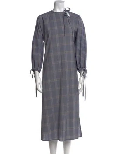 Pre-owned Sofie D'hoore Wool Long Dress In Gray