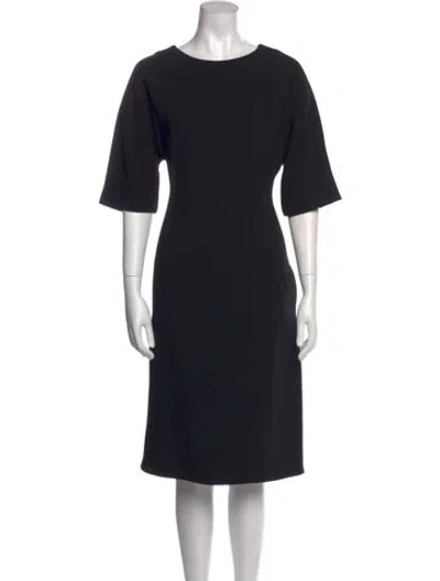 Pre-owned Sofie D'hoore Wool Midi Length Dress In Black