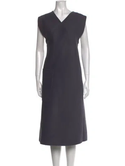 Pre-owned Sofie D'hoore Wool Midi Length Dress In Gray