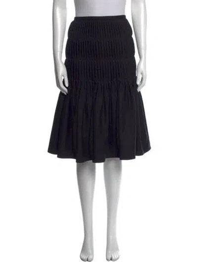 Pre-owned Sofie D'hoore Wool Midi Length Skirt In Black