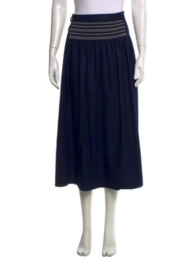 Pre-owned Sofie D'hoore Wool Midi Length Skirt In Blue