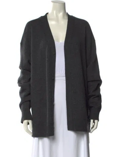 Pre-owned Sofie D'hoore Wool Open Front Sweater In Gray