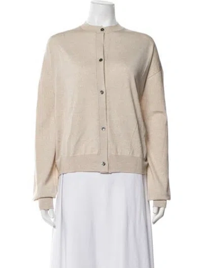 Pre-owned Sofie D'hoore Wool Open Front Sweater In Neutrals