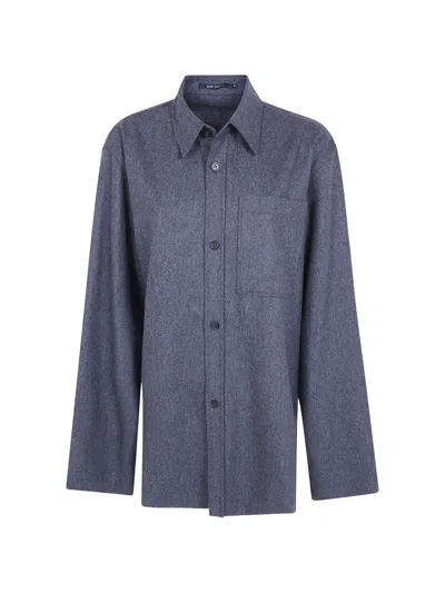 Sofie D'hoore Wool Overshirt Jacket In Blue