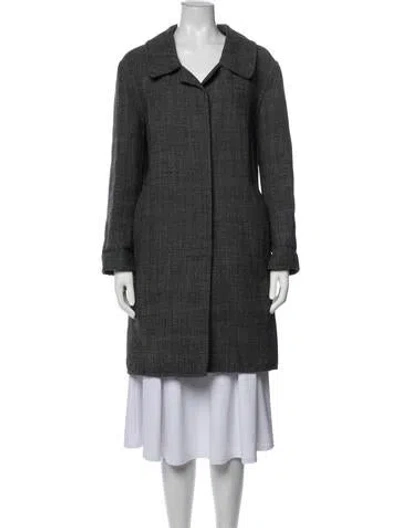 Pre-owned Sofie D'hoore Wool Tweed Pattern Coat In Green