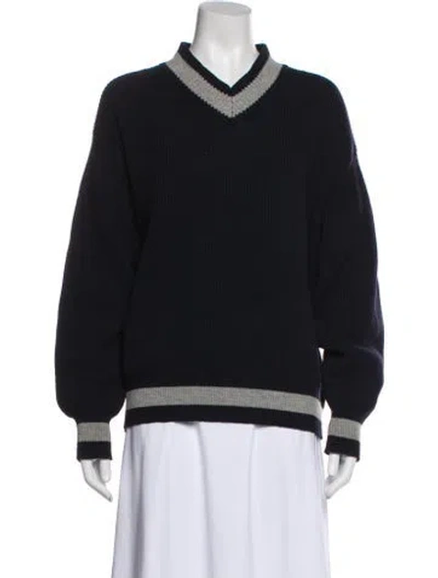 Pre-owned Sofie D'hoore Wool V-neck Sweater In Black