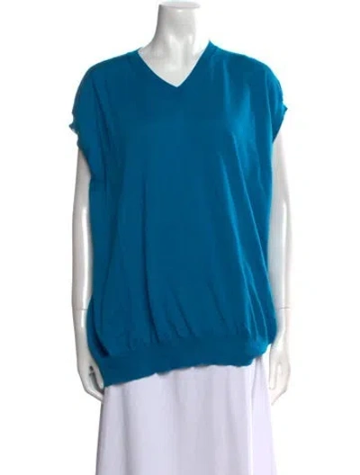 Pre-owned Sofie D'hoore Wool V-neck Sweater In Blue