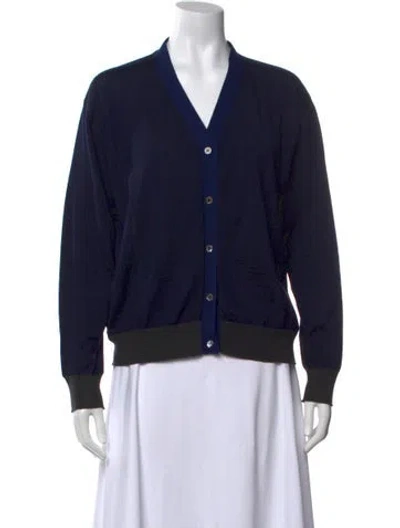 Pre-owned Sofie D'hoore Wool V-neck Sweater In Blue