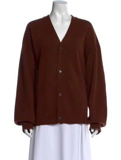 Pre-owned Sofie D'hoore Wool V-neck Sweater In Brown