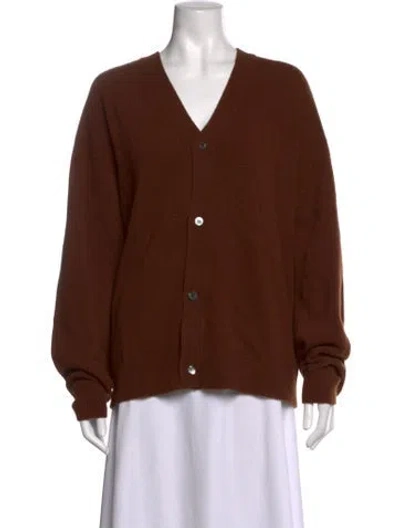 Pre-owned Sofie D'hoore Wool V-neck Sweater In Brown