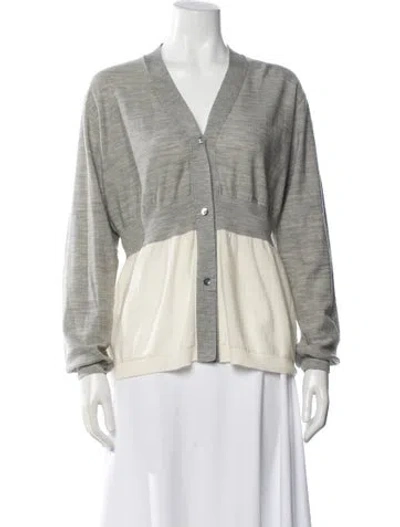 Pre-owned Sofie D'hoore Wool V-neck Sweater In Gray