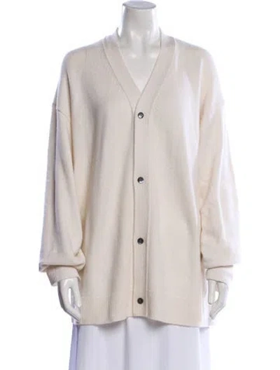 Pre-owned Sofie D'hoore Wool V-neck Sweater In Neutral