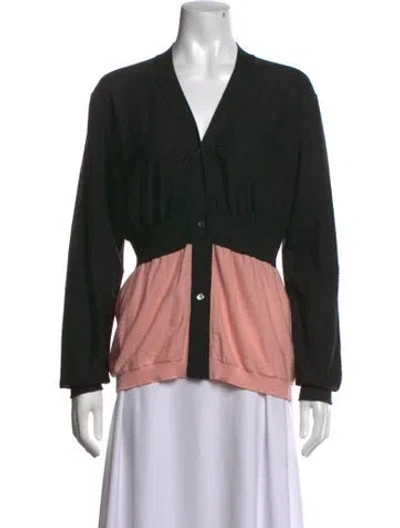 Pre-owned Sofie D'hoore Wool V-neck Top In Black