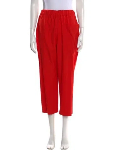 Pre-owned Sofie D'hoore Wool Wide Leg Pants In Red