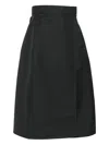 Sofie D'hoore Navy Long Pencil Maxi Skirt In Black