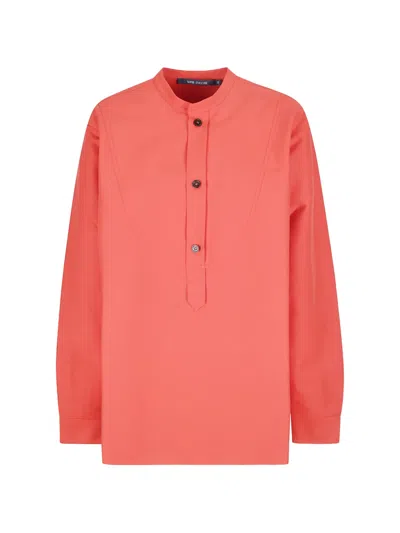 Sofie D'hoore Yoke Long-sleeve Shirt In Orange