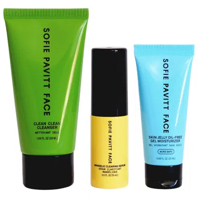 Sofie Pavitt Face 3 Step Acne-safe Clear Skin System With Mandelic Acid
