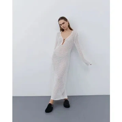 Sofie Schnoor Long Knitted Dress In White