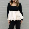 Sofie The Label Agnes Bubble Top In Black-natural In Multi