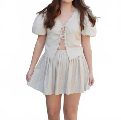 Sofie The Label Aria Linen Blouse In Natural In Beige