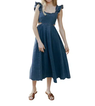 Sofie The Label Ashton Midi Dress In Denim In Multi