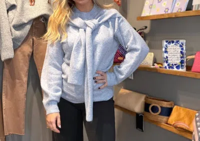 Sofie The Label Beau Sweater With Shoulder Ties In Blue