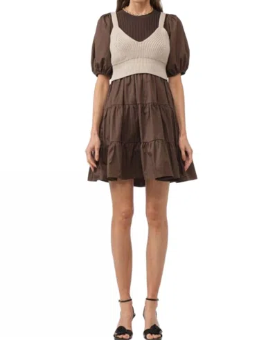 Sofie The Label Bella Mini Dress In Olive In Green