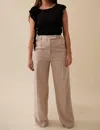 Sofie The Label Brooks Pleated Wide Leg Trouser In Natural In White