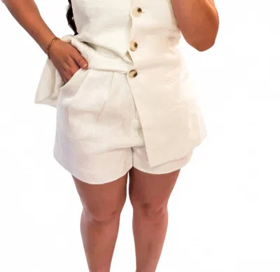 Sofie The Label Carefree Linen Shorts In White
