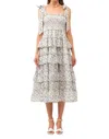 Sofie The Label Cassie Midi Dress In Blue Multi In Multi