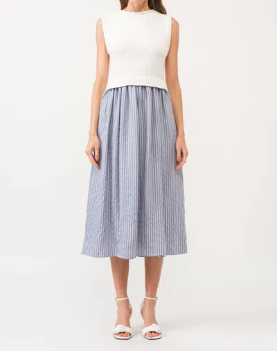 Sofie The Label Charlotte Dress In Blue Stripe