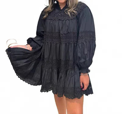 Sofie The Label Cotton Lawn Mini Dress In Black