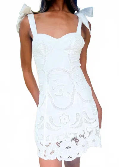 Sofie The Label Cotton-poplin Embroidered Mini Dress In Off White