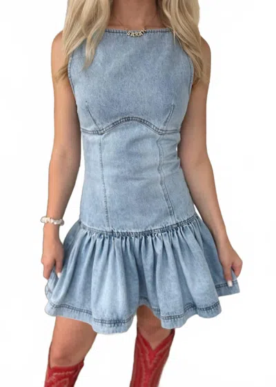 Sofie The Label Denim Mini Dress In Blue