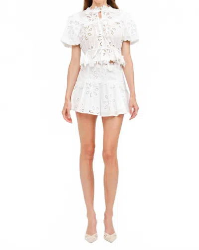 Sofie The Label Eleanor Mini Skirt In Off White