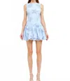 Sofie The Label Embroided Shell Dress In Baby Blue In Blue