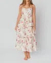 Sofie The Label Eyelet Sleeveless Dress In Natural Floral In Beige