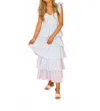 Sofie The Label Gingham Tiered Maxi Dress In Blue In Multi