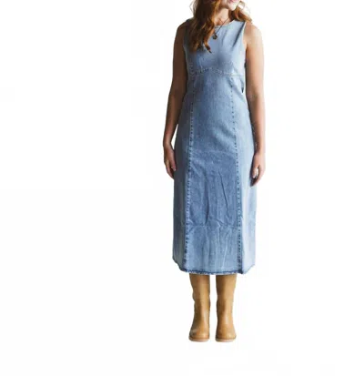 Sofie The Label Gisela Denim Midi Dress In Blue