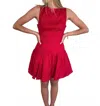 Sofie The Label Hadley Linen Drop Peplum Mini Dress In Red In Red