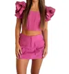 Sofie The Label Hailey Cargo Mini Skort In Pink In Pink