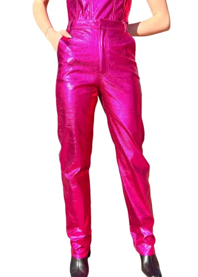 Sofie The Label I'm The Moment Vegan Pants In Fuchsia In Pink