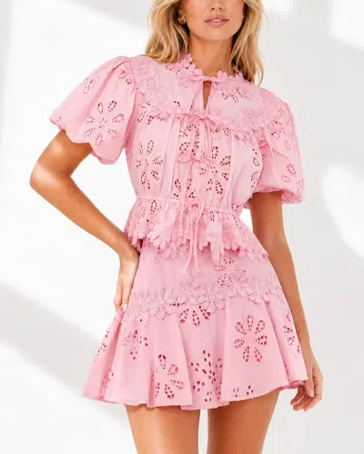 Sofie The Label Island Blossom Skirt Set In Pink In Multi