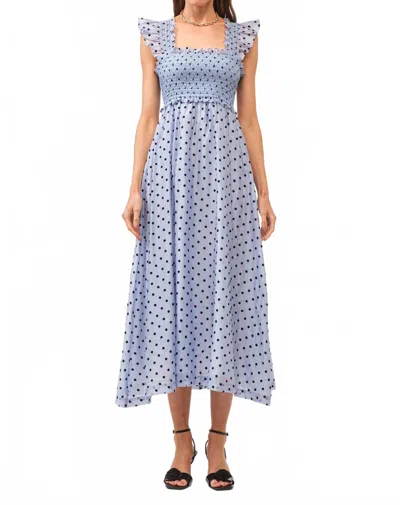 Sofie The Label Jacquelyn Midi Dress In Light Blue In Multi