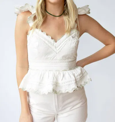 Sofie The Label Jeanie Poplin Tank Top In Off White