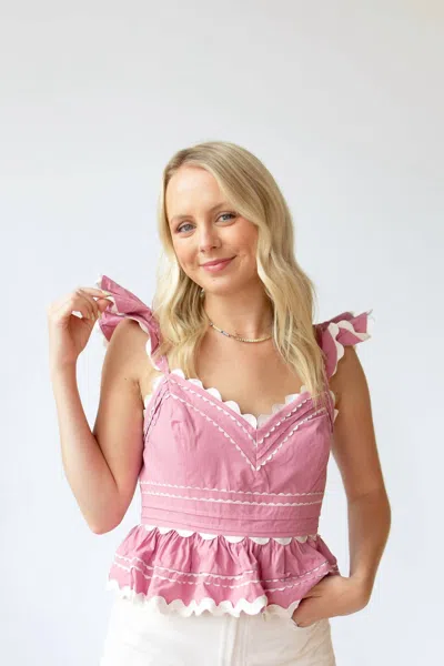 Sofie The Label Jeanie Poplin Tank Top In Pink